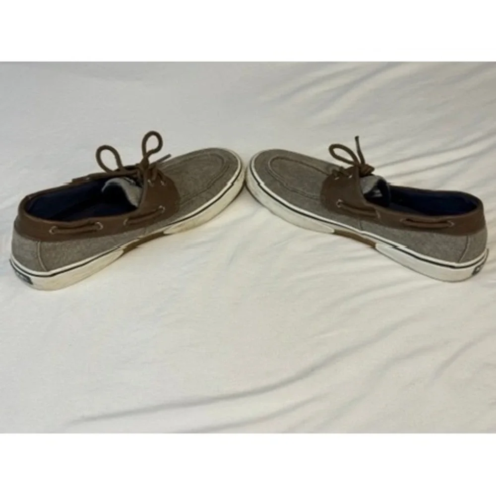 Sperry Top-Sider Mens Canvas Boat Shoes Tan Brown STS21489 Size 12